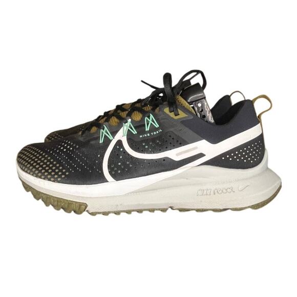 ***SOLD*** React Pegasus Trail 4 Low Mens Shoes Hiking Black/White Olive Size 12 - Picture 1 of 5